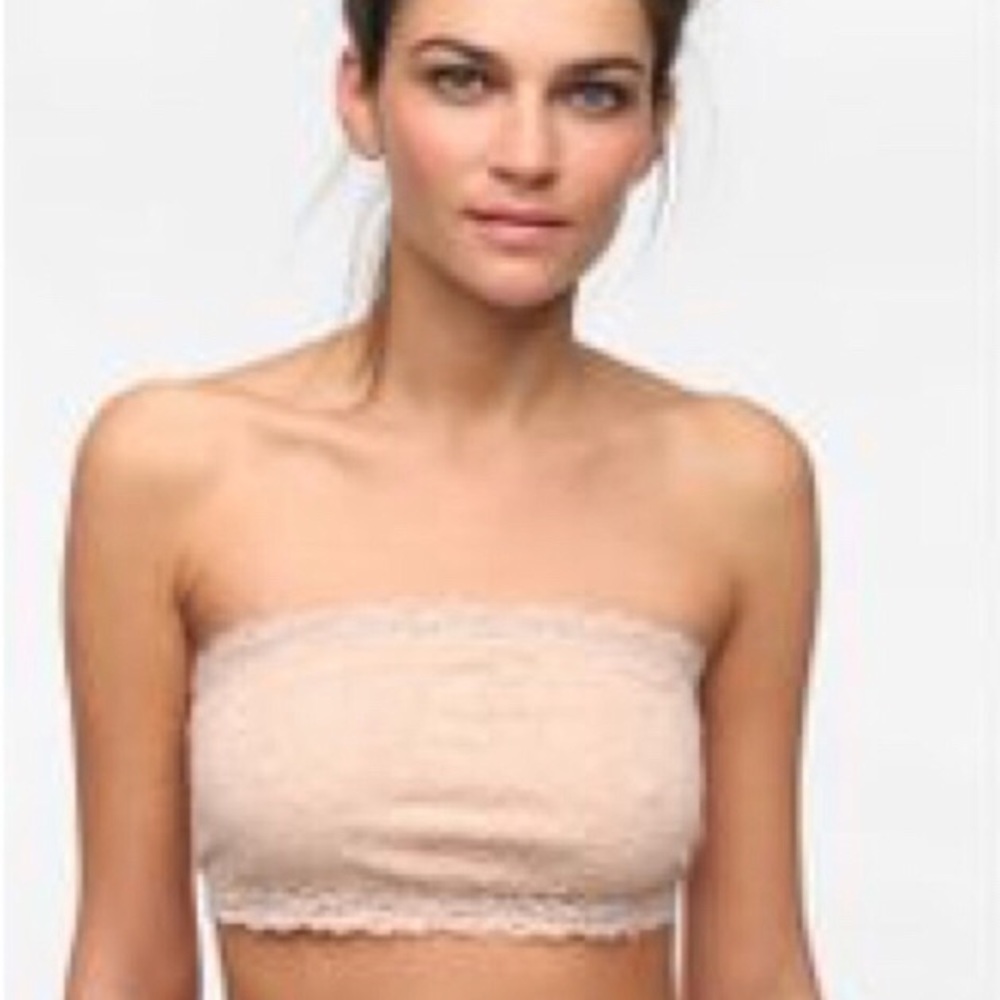nude lace bandeau top